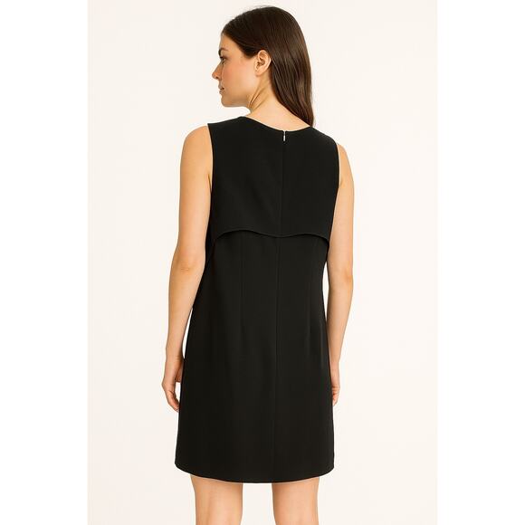 Rag & Bone Mini Dress Women 10 Black Chiffon Overlay Silk Classic LBD Modest - Picture 2 of 10